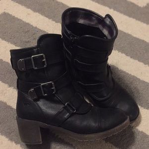 Black Buckle Booties